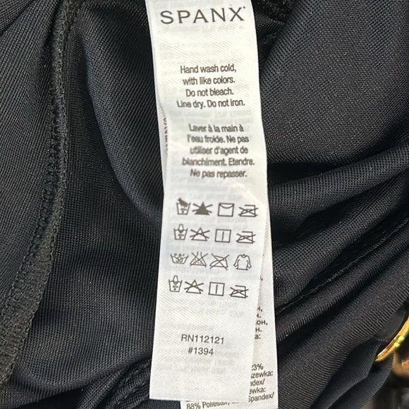 NEW SPANX Grecian Goddess Belted Swim Dress in Black Size 12 - Picture 11 of 11